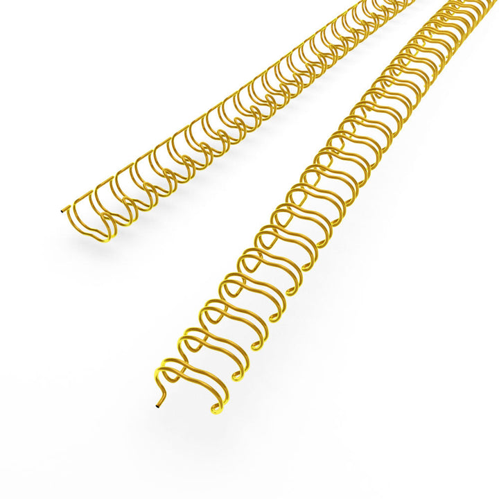 Gold 1/4" 3:1 Pitch Twin Loop Wire - 100pk