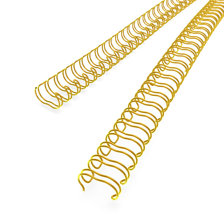 Gold 3/8" 3:1 Pitch Twin Loop Wire - 100pk