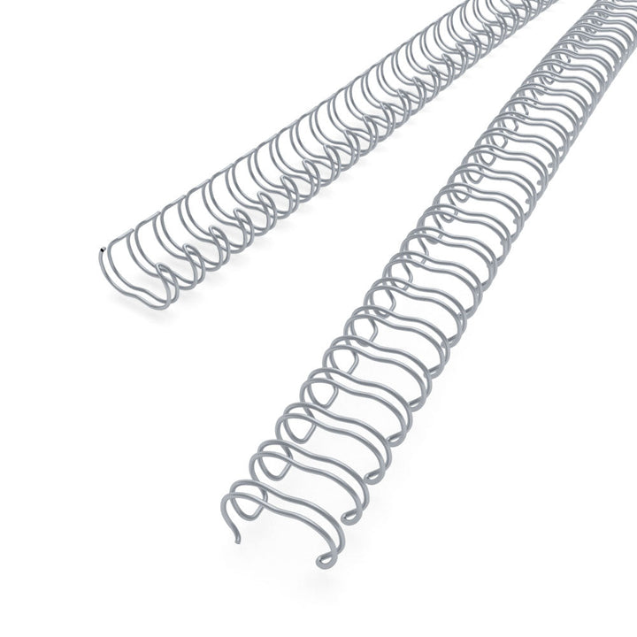 Gray 3/8" 3:1 Pitch Twin Loop Wire - 100pk