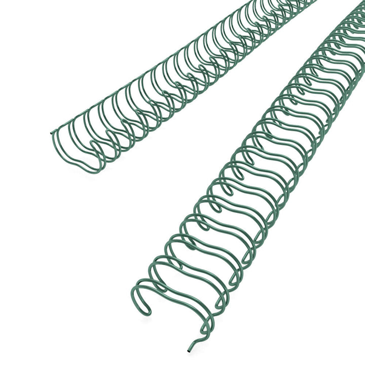 Green 9/16" 3:1 Pitch Twin Loop Wire - 100pk