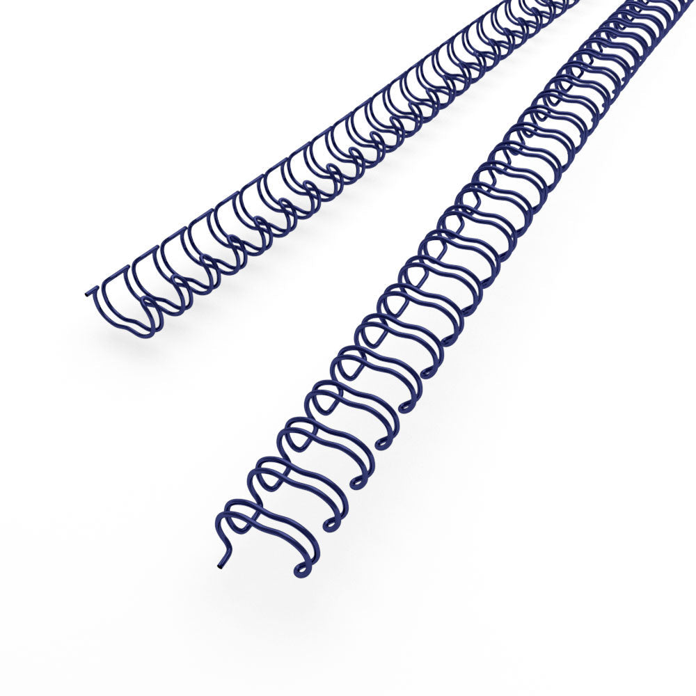 Navy 1/4" 3:1 Pitch Twin Loop Wire - 100pk