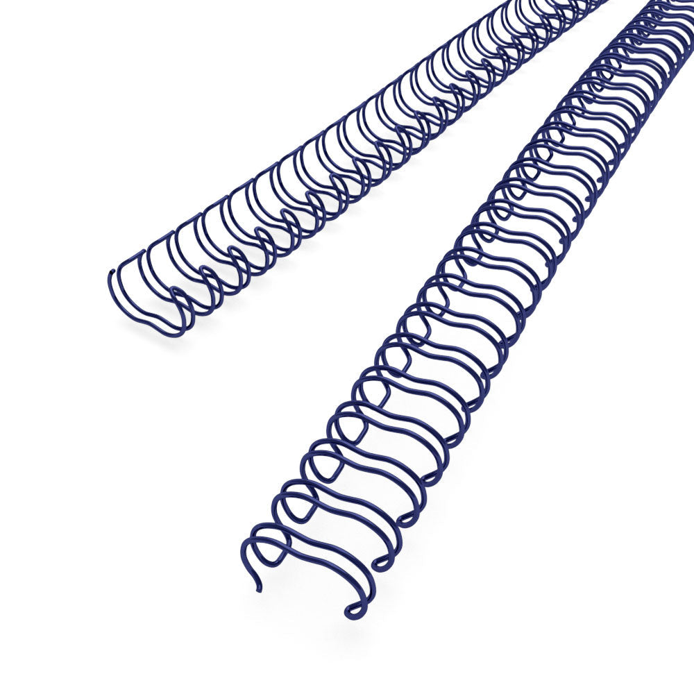 Navy 3/8" 3:1 Pitch Twin Loop Wire - 100pk