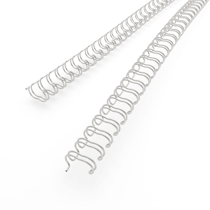 Pewter 1/4" 3:1 Pitch Twin Loop Wire - 100pk