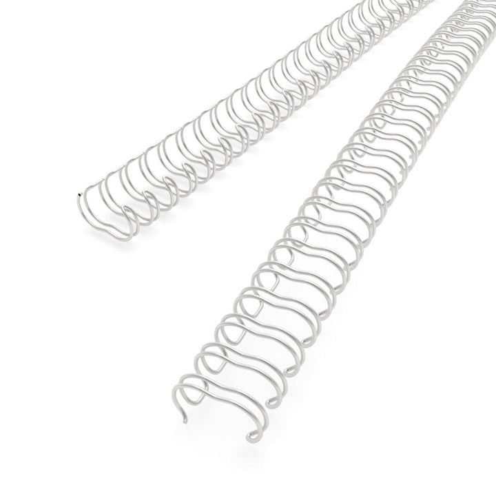Pewter 3/8" 3:1 Pitch Twin Loop Wire - 100pk