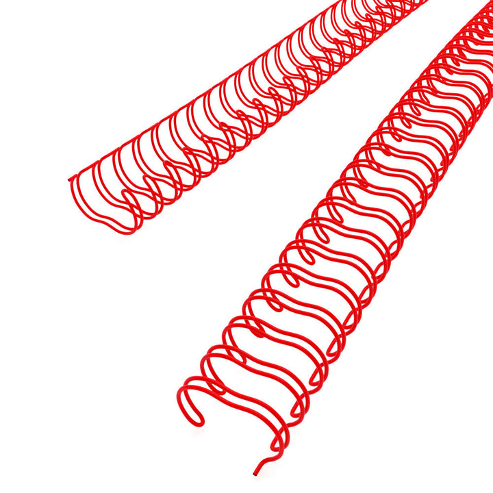 Red 9/16" 3:1 Pitch Twin Loop Wire - 100pk