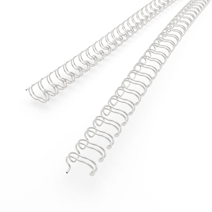 Silver 5/16" 3:1 Pitch Twin Loop Wire - 100pk