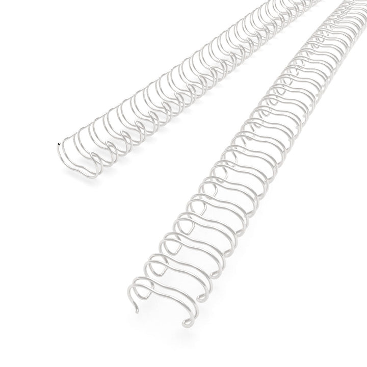 Silver 7/16" 3:1 Pitch Twin Loop Wire - 100pk