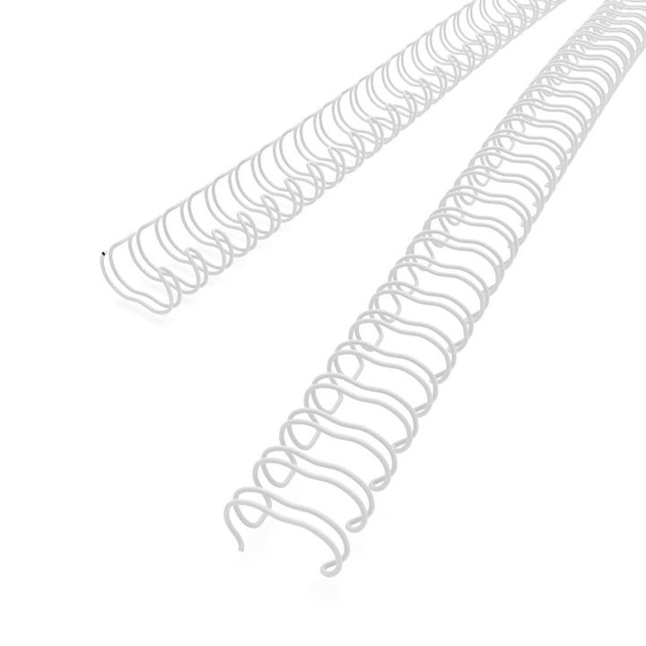 White 3:1 Pitch Twin Loop Wire