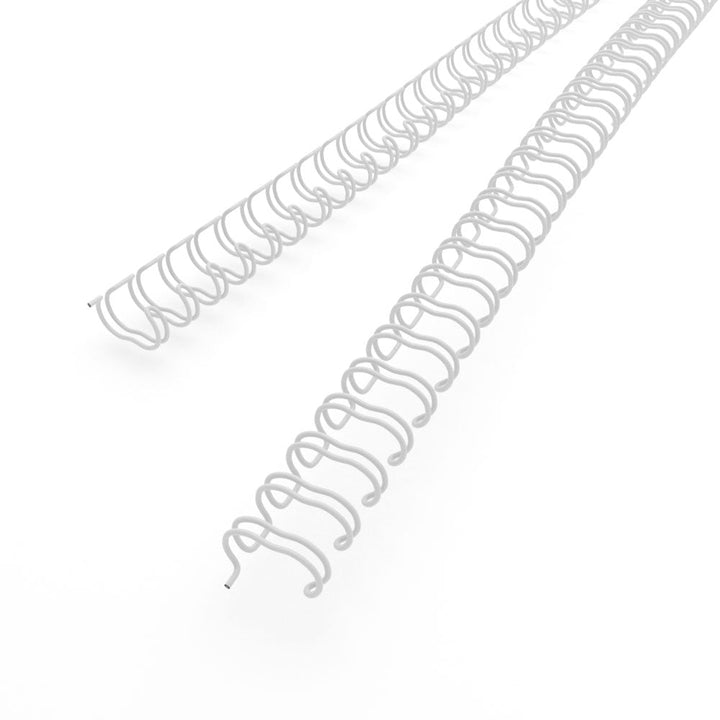 White 5/16" 3:1 Pitch Twin Loop Wire - 100pk