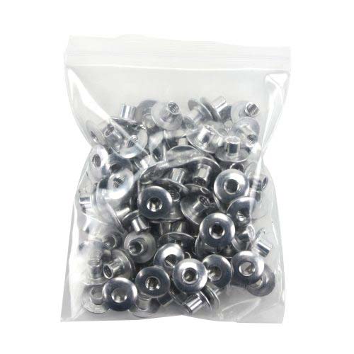 3/16" Silver Aluminum Screw Posts - 100pk