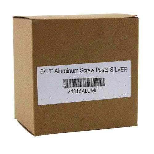 3/16" Silver Aluminum Screw Posts - 100pk
