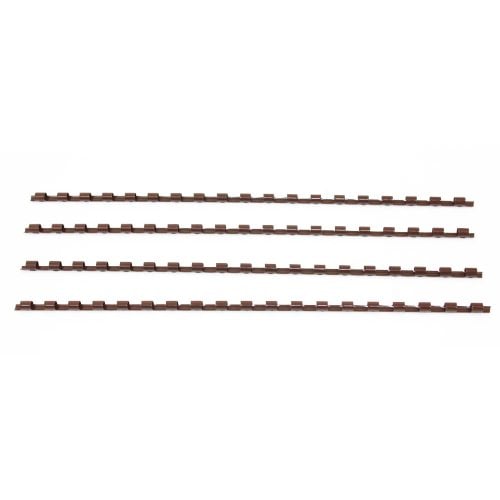 3/16" Brown Plastic Binding Combs - 100pk