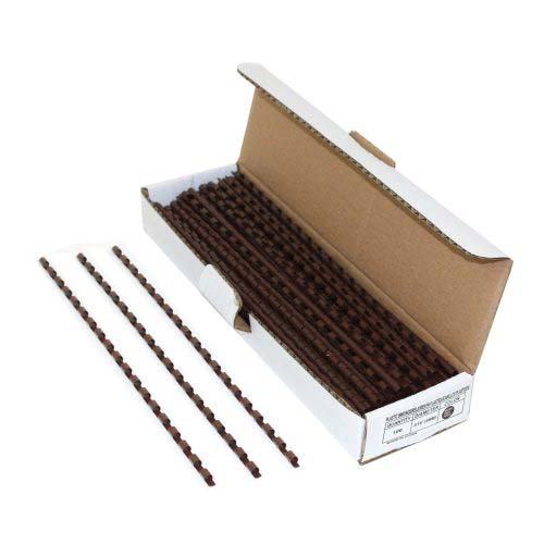 3/16" Brown Plastic Binding Combs - 100pk
