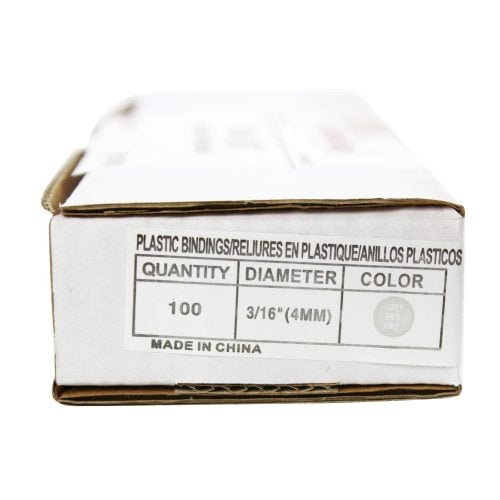 3/16" Grey Plastic Binding Combs - 100pk