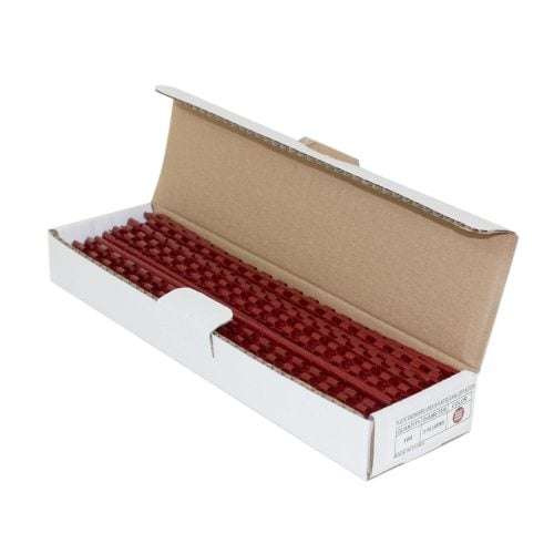 3/16" Maroon Plastic Binding Combs - 100pk