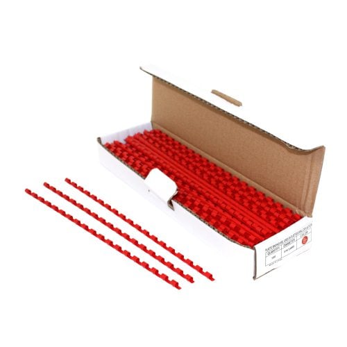 3/16" Red Plastic Binding Combs - 100pk - Clearance Sale