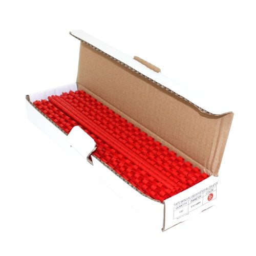 3/16" Red Plastic Binding Combs - 100pk - Clearance Sale