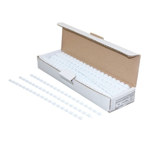 3/16" White Plastic Binding Combs - 100pk
