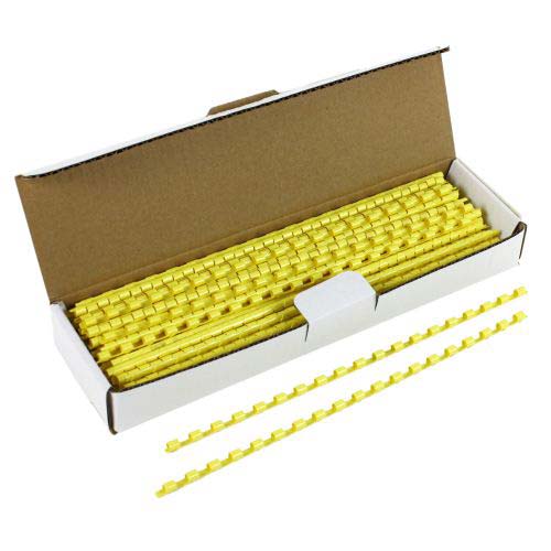 3/16" Yellow Plastic Binding Combs - 100pk
