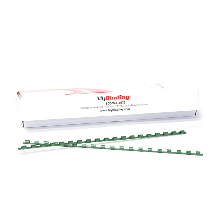3/16" Hunter Green Plastic Binding Combs - 100pk