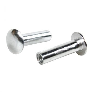 1/4" Silver Aluminum Screw Posts - 100pk