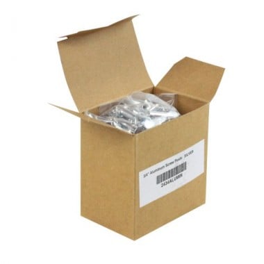 1/4" Silver Aluminum Screw Posts - 100pk