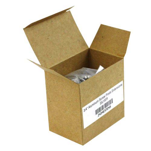 3/4" Silver Aluminum Screw Post Extensions - 100pk
