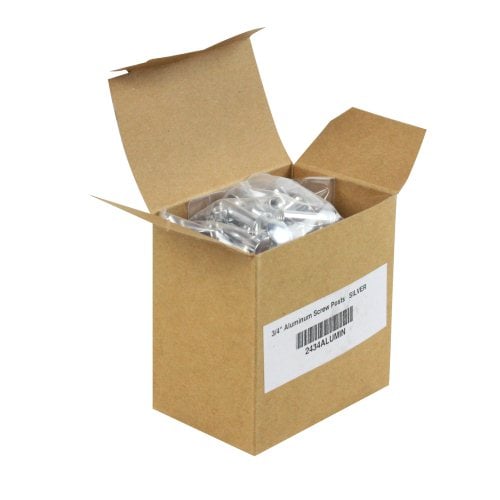3/4" Silver Aluminum Screw Posts - 100pk