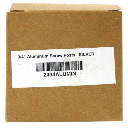 3/4" Silver Aluminum Screw Posts - 100pk