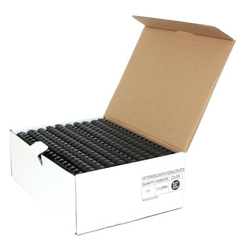 3/4" Black Plastic Binding Combs - 100pk