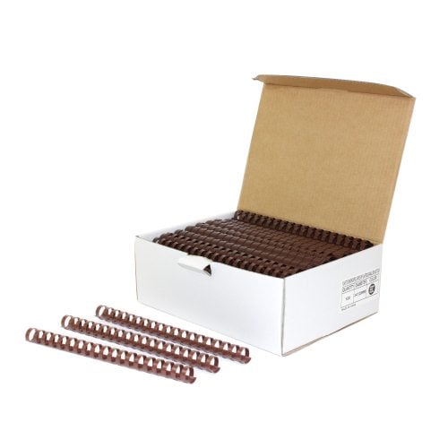 3/4" Brown Plastic Binding Combs - 100pk