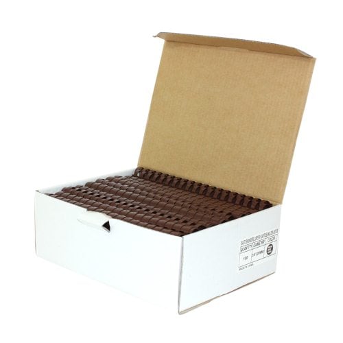 3/4" Brown Plastic Binding Combs - 100pk