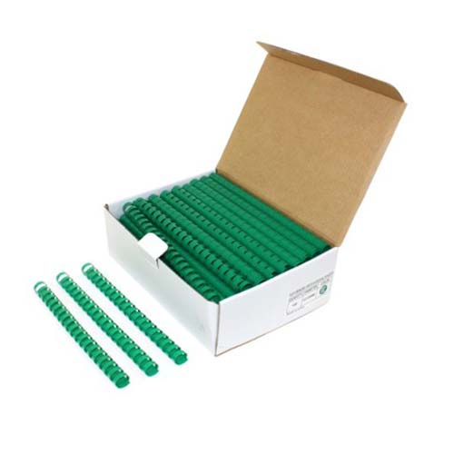 3/4" Green Plastic Binding Combs - 100pk