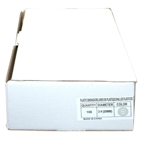 3/4" Grey Plastic Binding Combs - 100pk