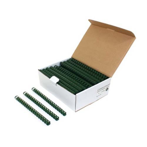 3/4" Hunter Green Plastic Binding Combs - 100pk