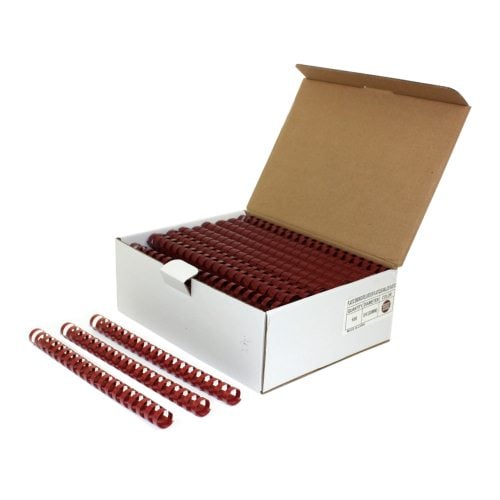 3/4" Maroon Plastic Binding Combs - 100pk
