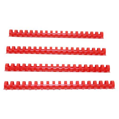 3/4" Red Plastic Binding Combs - 100pk