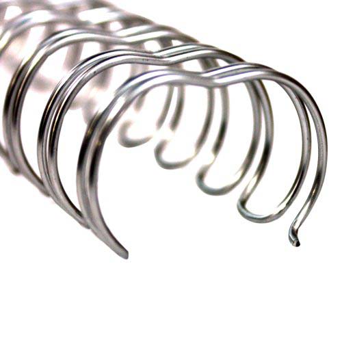 3/4" Silver Spiral-O 19 Loop Wire Binding Combs - 100pk