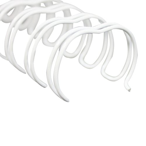 3/4" White Spiral-O 19 Loop Wire Binding Combs - 100pk