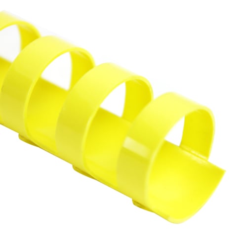 3/4" Yellow Plastic Binding Combs - 100pk