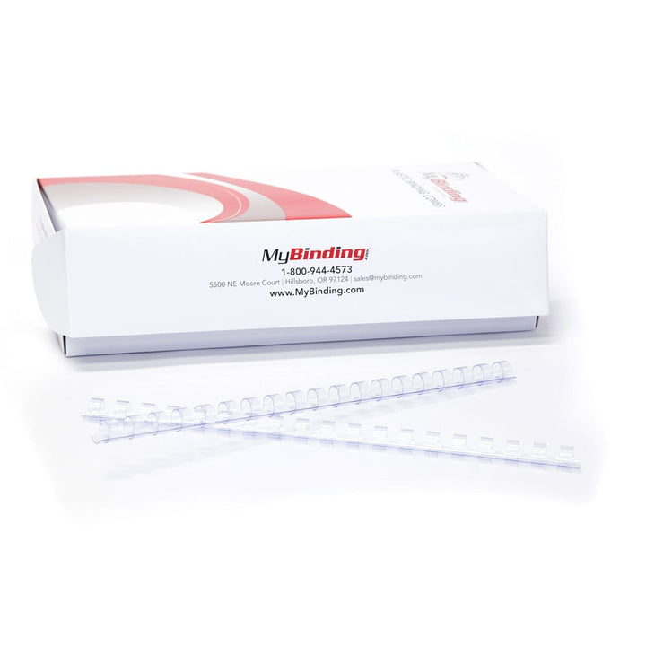7/16" Clear Plastic Binding Combs - 100pk
