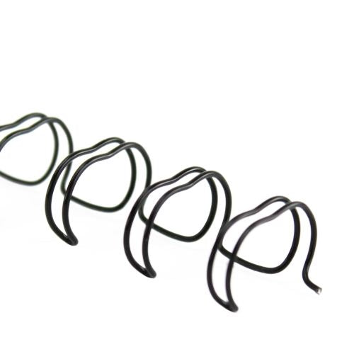 Black 3/8" 2:1 Pitch Twin Loop Wire - 100pk