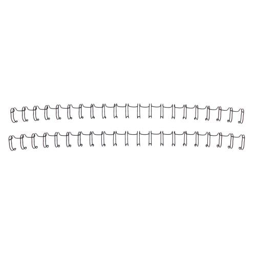 Black 3/8" 2:1 Pitch Twin Loop Wire - 100pk
