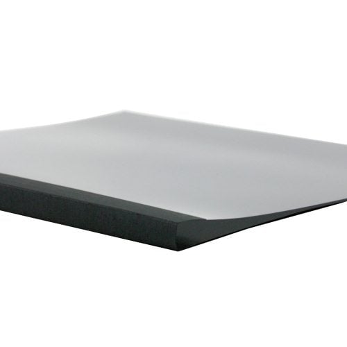3/8" Black Linen Thermal Binding Utility Covers (Frosted Front) - 100pk