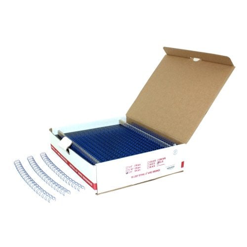 3/8" Blue Spiral-O 19 Loop Wire Binding Combs - 100pk