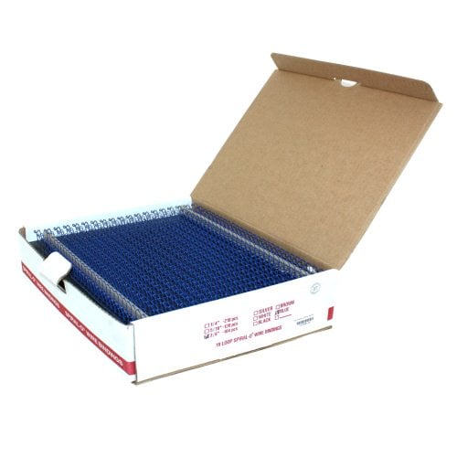 3/8" Blue Spiral-O 19 Loop Wire Binding Combs - 100pk