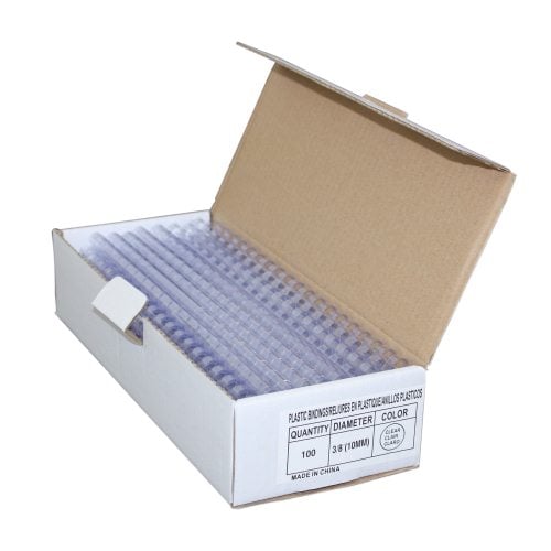 3/8" Clear Plastic Binding Combs - 100pk
