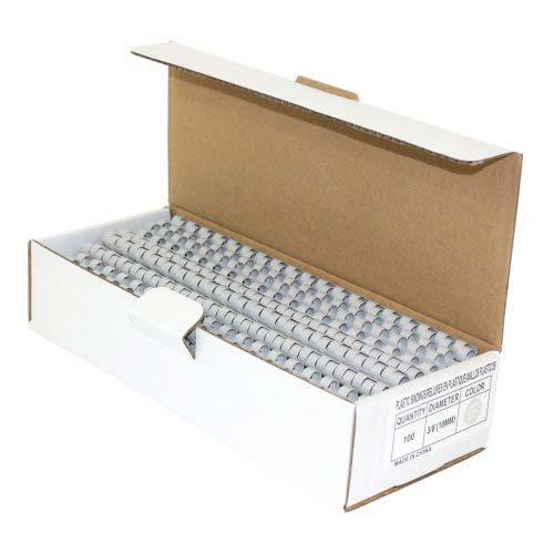 3/8" Grey Plastic Binding Combs - 100pk