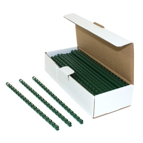 3/8" Hunter Green Plastic Binding Combs - 100pk