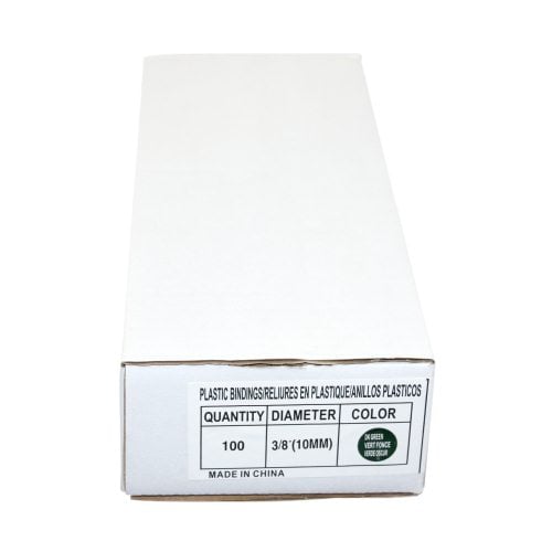 3/8" Hunter Green Plastic Binding Combs - 100pk